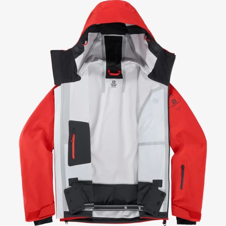 Red Salomon Outlaw 3L Shell Men's Ski Jackets | IE ML9376